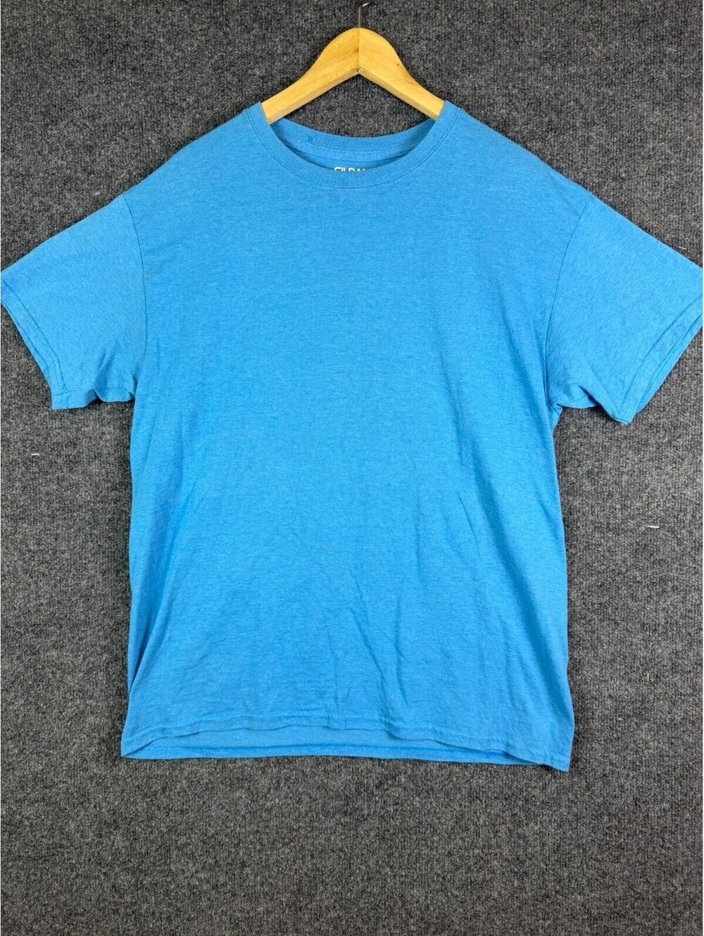 Gildan Blank T Shirt Mens Large Light Blue Short Sleeve Crewneck Plain T
